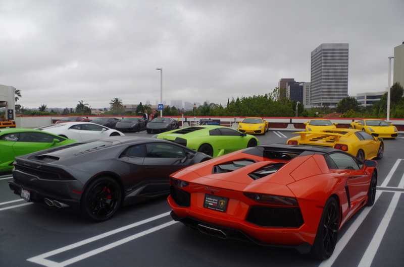 Illustration for article titled Supercars Took Over A Garage To Welcome The $1.9 Million Lamborghini Centenario